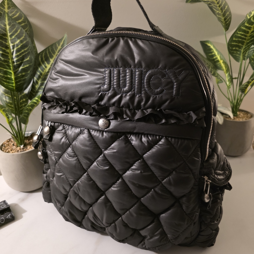 Juicy Couture Black Quilted Backpack